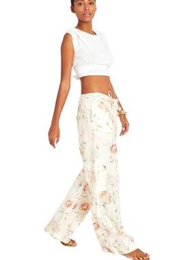 LoveShackFancy Cedric Linen Cargo Pants in Burnt Orange